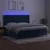 Vidaxl Box spring postelja z vzmetnico LED temno modra 200x200cm žamet