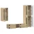 Set TV komoda Zidne FLORIN 3 pcs Sonoma hrast Konstruirano drvo