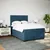 Krevet box spring s madracem plavi 160 x 200 cm baršunasti