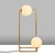 Opviq Stona lampa Corner-15021, 25x25x55 cm, IP20, Zlatne boje