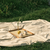 Servirni pladenj AIRY NUPO 30 x 30 cm, temno siva/rjava, usnje/les, LIND DNA