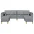 Sofa s jastukom 3 pcs Svijetlo siva tkanina