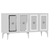 HANAH HOME Komoda Nora belo/srebrna
