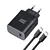 Blue Star USB C QC4.0 PD 3A 45W punjač za telefon + USB C na USB C kabel TFB-TC-45WPD crni