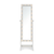 oneConcept Smilla, kabinet za nakit s ogledalom, 24 LED svjetla, nagibno, zaključavanje, bijela