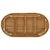 Gornji dio stola 80 x 40 x 3,5 cm Ovalni Čvrsto teak drvo