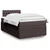 vidaXL vidaXL Box spring postelja z vzmetnico temno rjava 120x190 cm blago, (21305269)