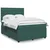 Vidaxl Box spring postelja z vzmetnico temno zelena 140x200 cm žamet
