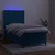 vidaXL Box spring postelja z vzmetnico LED temno modra 80x200 cm žamet