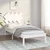 Vidaxl Posteljni okvir bel 90x200 cm trden les