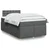 Vidaxl Box spring postelja z vzmetnico temno siva 120x200 cm blago