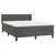 Vidaxl Box spring postelja z vzmetnico temno siva 140x200 cm žamet