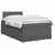 vidaXL Postelja boxspring z vzmetnico Temno siva 120 x 200 cm Blago
