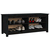 Klupa za cipele crna 110 x 38 x 45,5 cm od masivne borovine