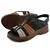 Mona Shoes Ženske sandale, Kožne, Braon-crne
