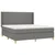 Vidaxl Box spring postelja z vzmetnico temno siva 180x200 cm blago