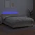 vidaXL Box spring postelja z vzmetnico LED krem 140x200cm umetno usnje