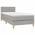 Vidaxl Box spring postelja z vzmetnico svetlo siv 100x200 cm blago
