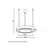 HOME LIGHT Vesta 683 LED visilica crna
