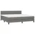 Vidaxl Box spring postelja z vzmetnico LED temno siva 200x200 cm blago