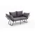Atelier del Sofa Dvosed na razvlačenje Viper 2, Sivi
