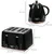Homestar Kuhinjski set Toaster in grelnik vode 17 L črn