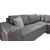 ATELIER DEL SOFA Ugaona garnitura Loft Grey