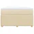Vidaxl Box spring postelja z vzmetnico krem 120x190 cm blago