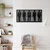 WallXpert metalni zidni ukras 5097, siluete pet muškaraca u odelima, 76 x 38 cm, crni