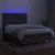 Vidaxl Box spring postelja z vzmetnico LED temno siva 140x190 cm blago
