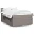 Vidaxl Box spring postelja z vzmetnico taupe 160x200 cm blago