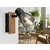 Globo 54307-1W - Zidna spot svetiljka CLAUDE 1xE14/40W/230V crna/drvo