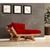 Hanah Home Baštenska sofa sa jednim sedištem i jastukom, Tikovina i crvena