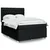Vidaxl Box spring posteljni z vzmetnico črn 140x190 cm blago