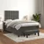 Vidaxl Box spring postelja z vzmetnico temno siv 120x190 cm žamet