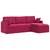 Sofa Vinska crvena 228 x 134 x 80 cm Baršun
