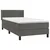 Vidaxl Box spring postelja z vzmetnico temno siv 90x190 cm žamet