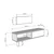 Hanah Home TV Komoda Mona 120, 120x40.5x32cm, Krem