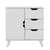 Hanah Home Komoda Valencia 3+1, 72x76x40 cm, Bela