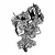 Atelier Del Sofa Zidna dekoracija Heart Of Beauty, 47x70 cm 2 mm, Crna
