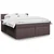 Vidaxl Box spring postelja z vzmetnico temno rjava 180x200 cm blago
