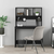 Radni stol s policama crni 102 x 45 x 148 cm konstruirano drvo