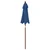 Vrtni suncobran s drvenim stupom azurnoplavi 196 x 231 cm