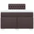 Vidaxl Box spring postelja z vzmetnico temno rjava 120x190 cm blago