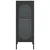 Komoda crna 40 x 35 x 105 cm od stakla i čelika