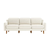 ATELIER DEL SOFA Sofa sa 3 sedišta Robin Extra 3 Milk Froth Walnut