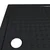 Podloga za tuš s točkicama Crna 120 x 80 x 4 cm ABS