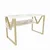Hanah home Radni sto 120x72,8x60?cm Belo-Zlatni