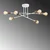 Opviq Luster Fleur-1503, 27cm, 66x66 cm, 6xE27, 40W, Beli