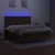 Vidaxl Box spring postelja z vzmetnico LED temno rjava 160x200cm blago